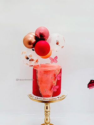 Pastel de Cumpleaños con Globos