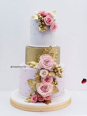 Pastel Con Flores Naturales