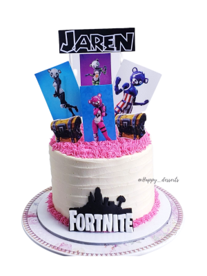 Pastel de Fortnite Rosa
