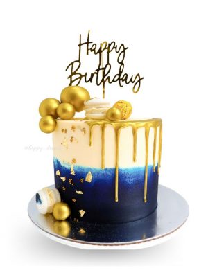 Blue Cake Con Macarrones