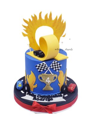 Pastel Carrera Peligrosa - Hot Wheels