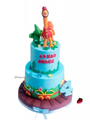 Pastel de Dinosaurios Prehistorico