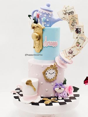 Pastel Alicia en el Pais de las Maravillas