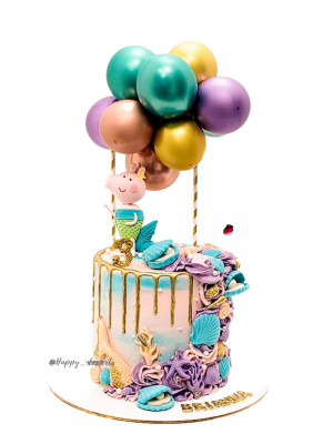 Pastel Peppa Pig Sirenita