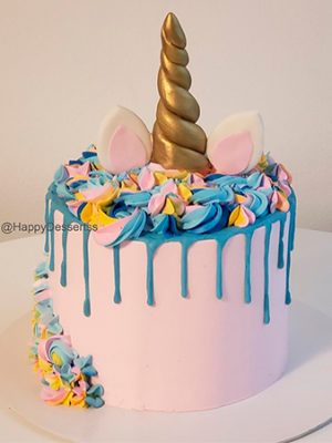 Pastel Unicornio Azul