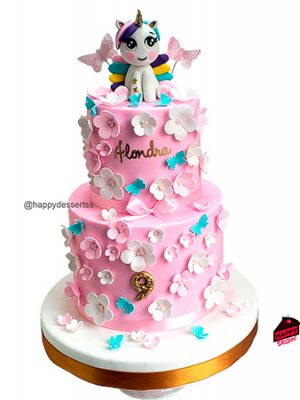 Pastel Unicornio Mariposas