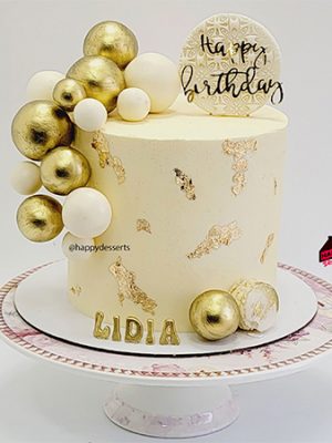 Pastel white and Gold