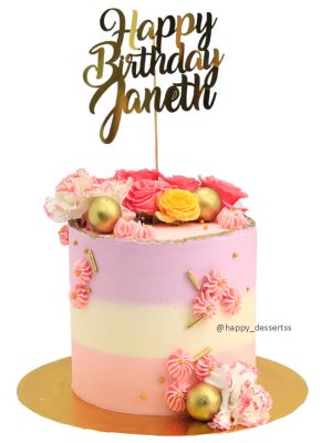 Pastel Happy Birthday -tricolor