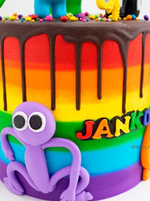 Pastel de Rainbow Friends - HAPPY DESSERT Pastel de Rainbow Friends