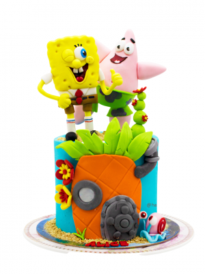 Pastel de Bob Esponja y Patricio
