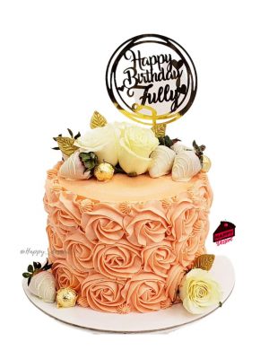 Pastel Con Rosetones