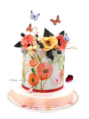 Pastel Flores & Mariposas