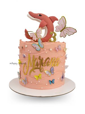 Pastel de Delfín Rosado