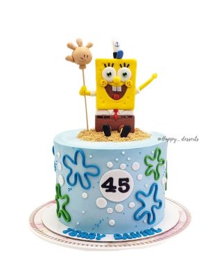Pastel de Bob Esponja - Celeste