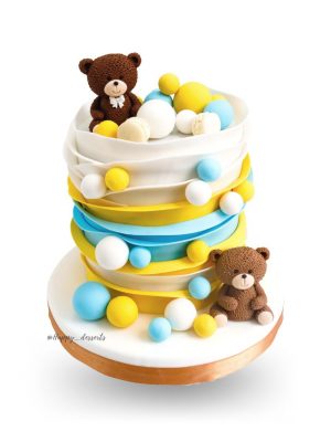 Pastel Ositos - Amarillo y Celeste