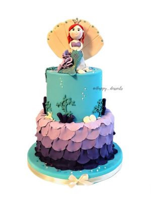 Pastel de la sirenita