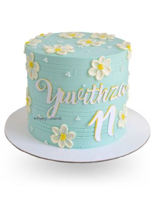 Pastel Flores blancas