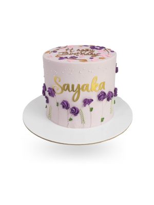 Pastel Llila - Flores