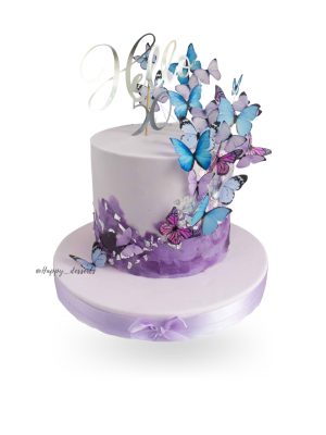 Blue Butterfly Cake