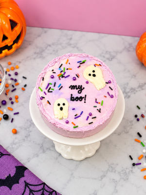 Pastelito Halloween con Fantasmas y Sprinkles