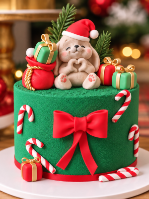 Pastel Conejito de Navidad